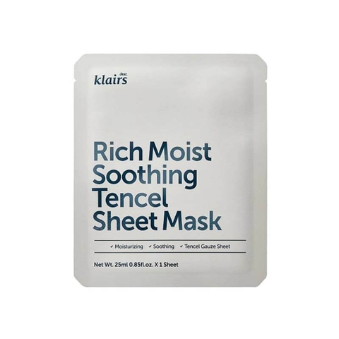 Mặt Nạ Giấy Dưỡng Ẩm Klairs Rich Moist Soothing Tencel Sheet Mask 25ml