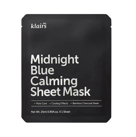 Mặt Nạ Giấy Klairs Dưỡng Ẩm Phục Hồi Da Midnight Blue Calming Sheet Mask 25ml