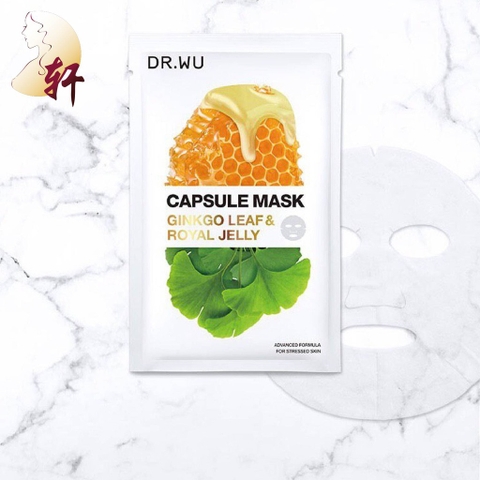 Mặt Nạ Sữa Ong Chúa Và Lá Ngân Hạnh Dr Wu Capsule Mask 24ml