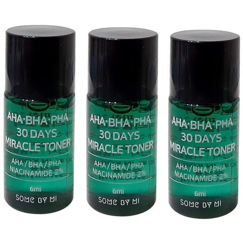 Toner Trị Mụn Mini Some By Mi AHA BHA PHA 30 Days Miracle Mini 6ml