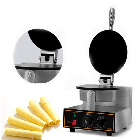 Máy làm bánh tráng công nghiệp 2 mặt trơn, làm bánh quế cuộn công nghiệp