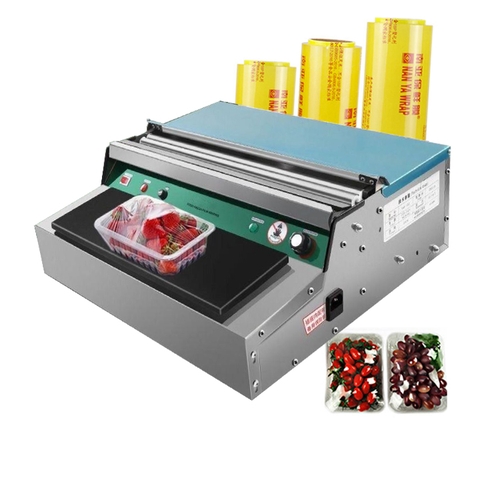 Máy bọc màng thực phẩm màng co bán tự động HW450 Size 25-45cm