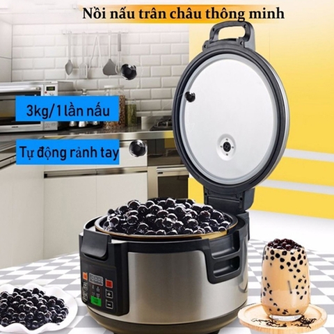 Nồi nấu trân châu tự động AONUOSI 16L 2200W nấu và ủ trân châu dung tích lớn