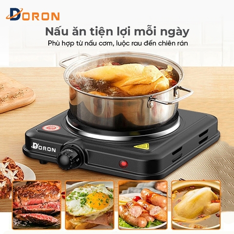Bếp điện đơn DORON 5109 1500W chống nhiệt, an toàn cho mọi gia đình