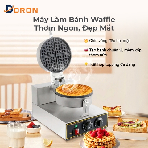 Máy làm bánh bông lan công nghiệp DORON_133 , 200W kiểm soát nhiệt độ chính xác, bánh thơm ngon