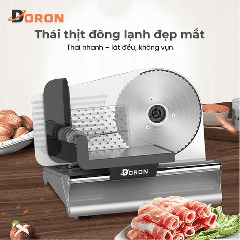 Máy cắt thịt đông lạnh DORON_174, 500W chuyên cắt thịt bò, heo, bánh mì, củ quả