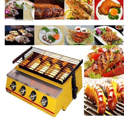 Bếp nướng hàu, bếp nướng gas bbq ETON ET-K222 4 họng đốt hồng ngoại không khói