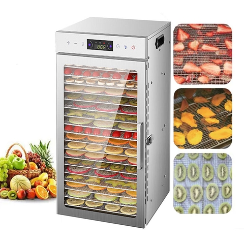 Máy sấy hoa quả, thực phẩm đa năng 18 khay inox sấy 360 độ