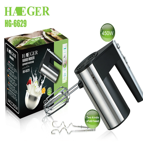 Máy đánh trứng cầm tay HAEGER HG-6629 công suất cao 450W