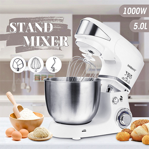Máy nhào trộn bột để bàn SOKANY SK-206/1000W kèm âu trộn 5L