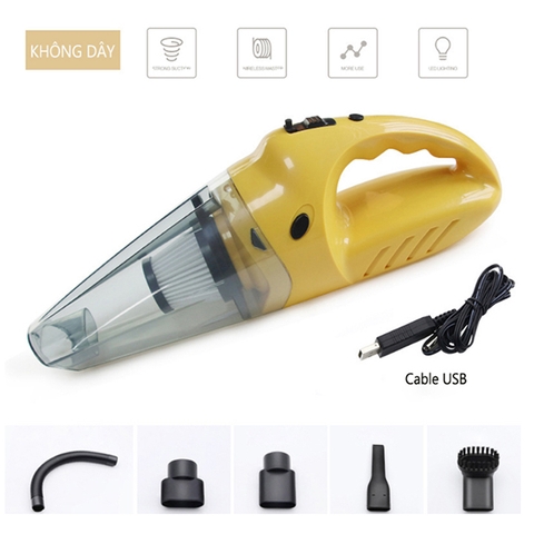Máy hút bụi cầm tay không dây sạc usb 120W lực hút mạnh