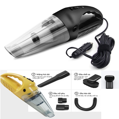 Máy hút bụi ô tô dùng tẩu 12V công suất 120W hút khô/ướt