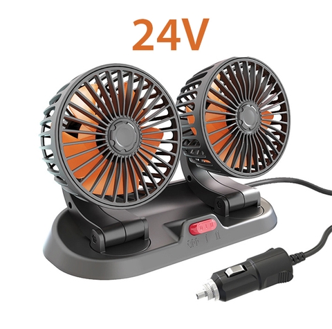 Quạt xe ô tô, quạt mini ô tô 10W cắm nguồn tẩu 24v đa năng xoay 360 độ siêu mát