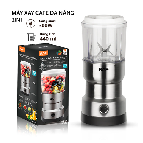 Máy xay bột khô RAF300W xay thảo dược, gia vị siêu mịn tặng cối xay sinh tố