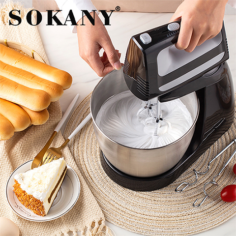 Máy đánh trứng, trộn bột để bàn SOKANY SK-6622 dung tích 3.5L 400W