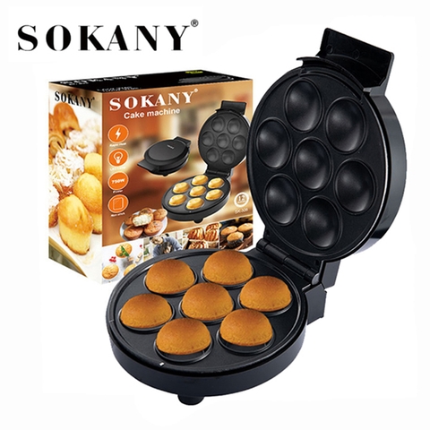 Máy làm bánh bông lan trứng SOKANY SK-308 750W 7 lỗ bánh