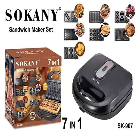 Máy nướng làm bánh 7 khuôn SOKANY 750W làm nóng nhanh, an toàn, dễ sử dùng