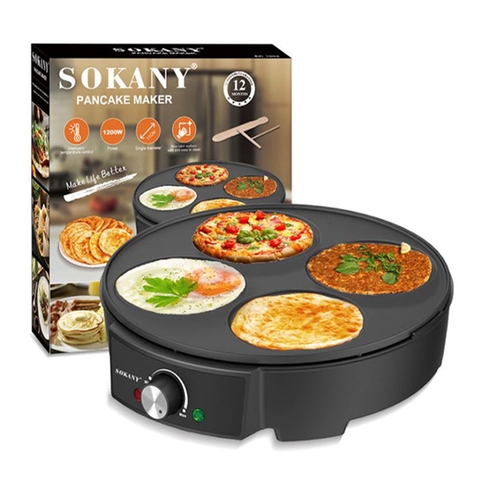 Máy chiên trứng, nướng thịt SOKANY SK-1003 1200W làm đồ ăn sáng tiện lợi