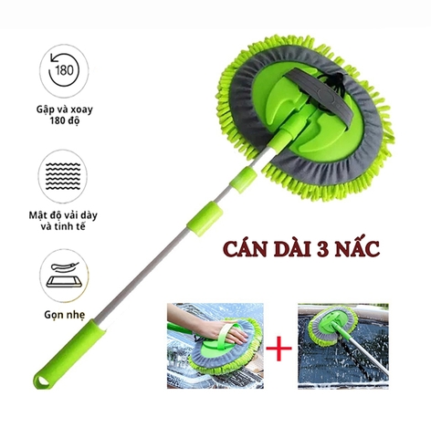Chổi lau xe ô tô, chổi rửa xe đa năng gấp gọn, vệ sinh xe hơi chuyên dụng