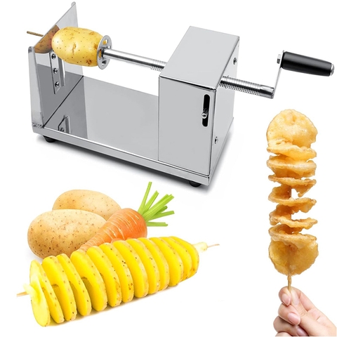 Máy cắt lốc xoáy khoai tây DORON inox không rỉ, sạch sẽ, tiện lợi