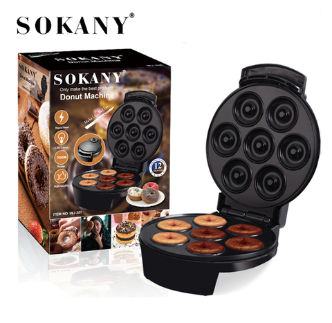 Máy làm bánh Donut SOKANY WJ-307 1200W 7 lỗ bánh