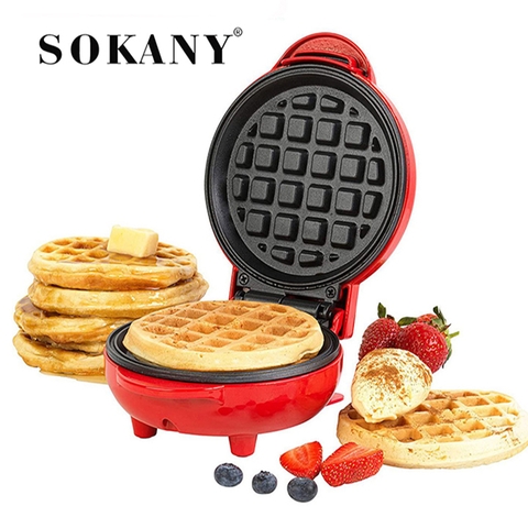 Máy làm bánh kẹp tàn ong, nướng bánh waffle mini SOKANY SK-517 350W