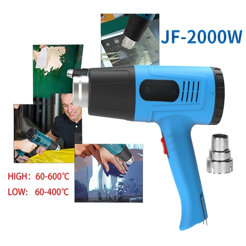 Máy khò nhiệt, thổi màng co 2000W JFTOOIS đóng gói hàng hóa, dán decal