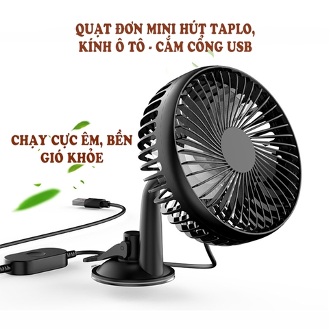 Quạt làm mát gắn ghế sau xe hơi tiện dụng với 3 tốc độ