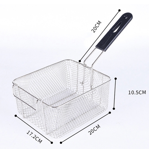 Rổ chiên nhúng điện, vợt chiên DORON chất liệu inox dày dặn chắc chắn