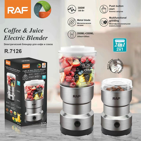 Máy xay bột khô RAF300W xay thảo dược, gia vị siêu mịn tặng cối xay sinh tố