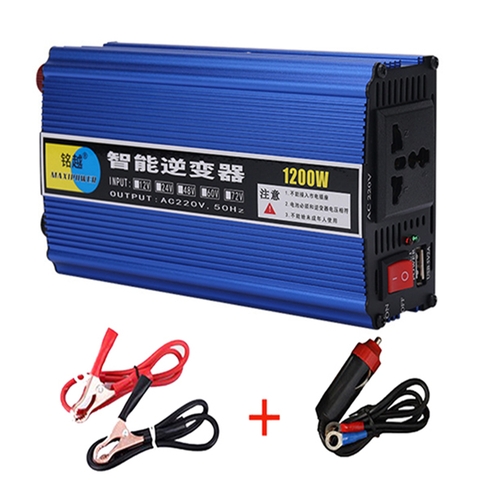 Bộ đổi nguồn điện 1200W Inverter kích điện từ 12V lên 220V