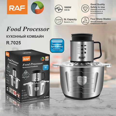 Máy xay thịt đa năng SOKANY 1000W cối lớn 5L inox 6 lưỡi dao thép không gỉ