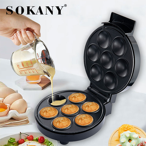 Máy làm bánh bông lan trứng SOKANY SK-308 750W 7 lỗ bánh