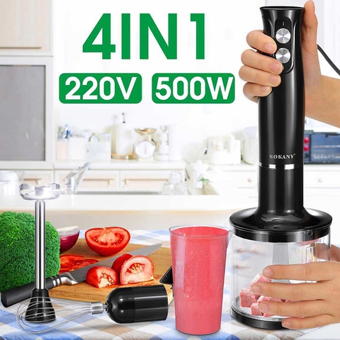 Máy xay sinh tố cầm tay 4IN1 SOKANY WK-1710 xay thịt, đánh trứng, rau củ…