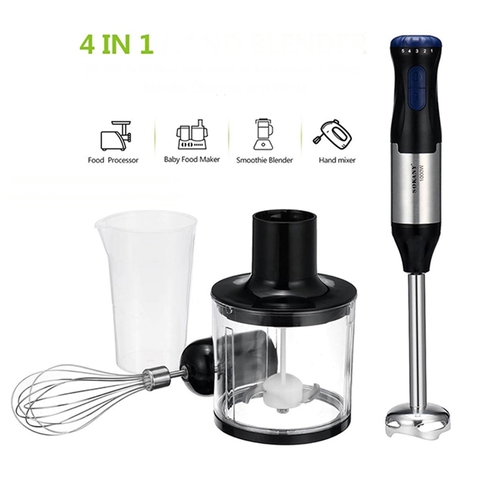 Máy xay sinh tố cầm tay đa năng 4in1 SOKANY 1000W công suất cao, hoạt động êm ái