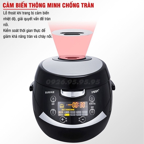 Nồi nấu trân châu FEST 900W 5L nấu và ủ tự động siêu ngon, siêu bền, giá tốt