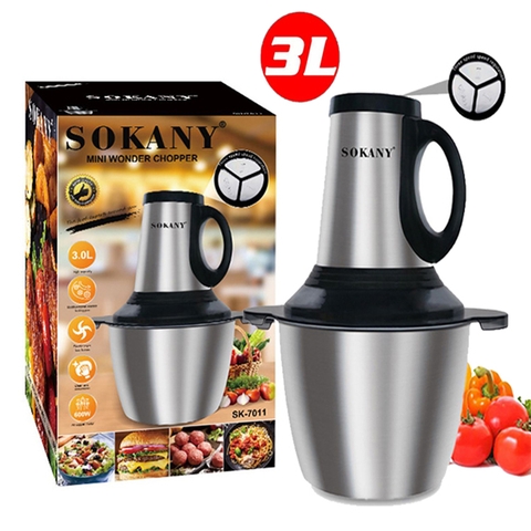 Máy xay thịt SOKANY SK-7011 cối inox 3L/600W xay thực phẩm nhà bếp