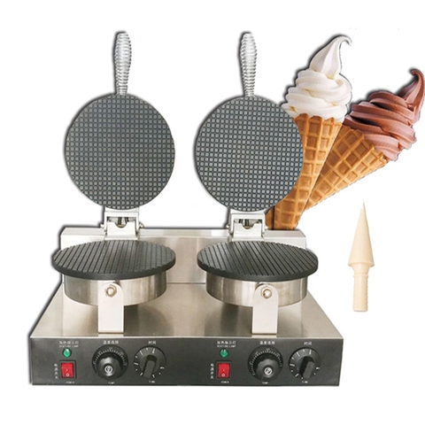 Máy làm bánh ốc quế công nghiệp đôi 2400W kiểm soát nhiệt độ chính xác, bánh thơm ngon