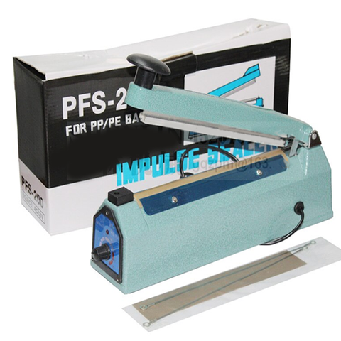 Máy dán túi dập tay vỏ thép PFS-200I hàn nhiệt nhanh, đa dạng loại túi