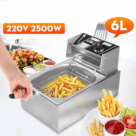 Nồi chiên dầu, bếp chiên nhúng điện SUNNY 2500W nhiệt độ cao, sôi cực nhanh