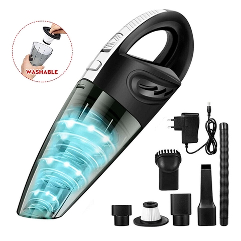 Máy hút bụi cầm tay không dây, máy hút bụi ô tô R-6053 120W sạc điện