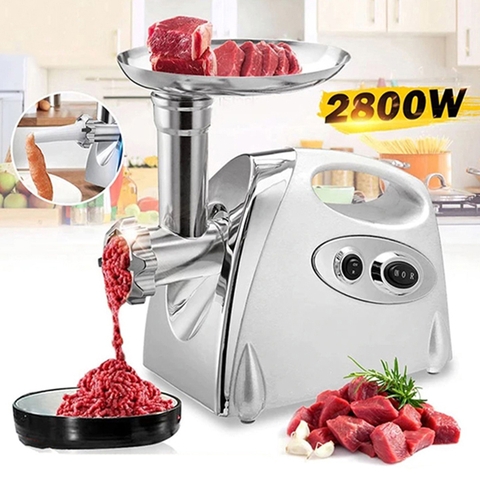 Máy nghiền thịt, máy xay thịt 2800W xay thịt cá, rau củ làm dồi sụn tại nhà