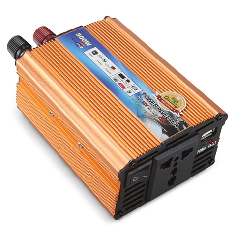 Bộ kích điện Inverter, bộ đổi nguồn từ 12v lên 220v công suất 500W