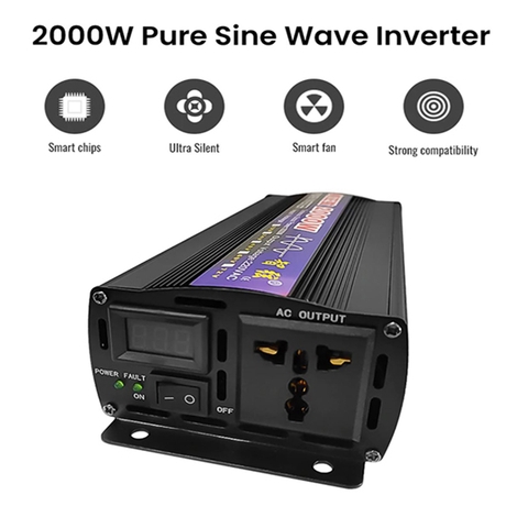 Bộ kích điện 12V lên 220V sóng sine chuẩn 2000W Inverter