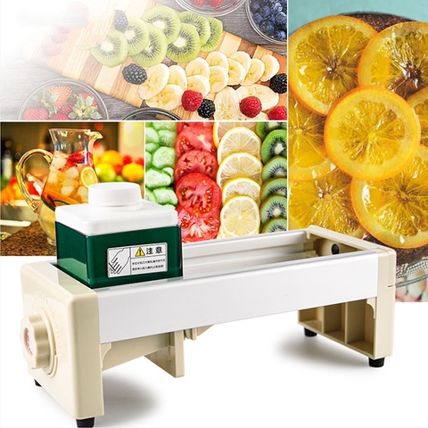 Máy thái lát trái cây, cắt lát củ quả đa năng thái mỏng chỉnh độ dày 0 - 12 mm