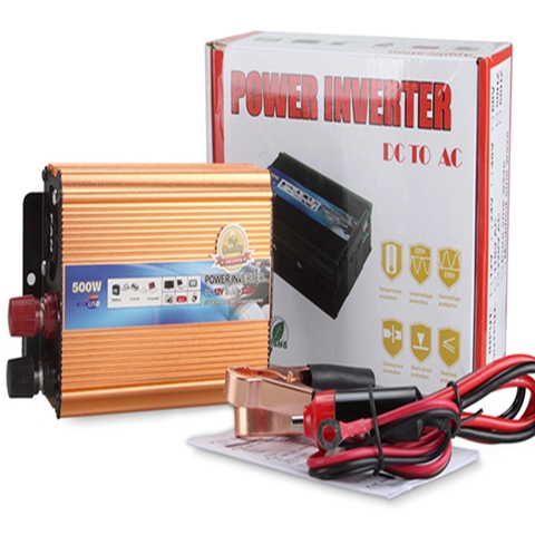 Bộ kích điện Inverter, bộ đổi nguồn từ 12v lên 220v công suất 500W
