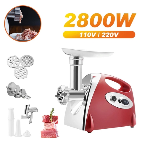 Máy nghiền thịt, máy xay thịt 2800W xay thịt cá, rau củ làm dồi sụn tại nhà