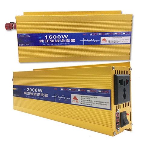 Bộ kích điện Inverter 1600W sin chuẩn đổi điện 12V lên 220V