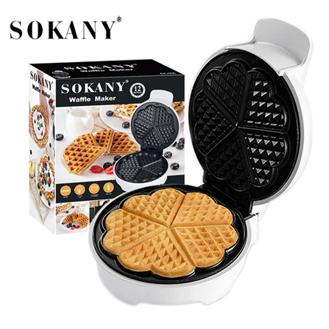 Máy làm bánh kẹp tàn ong SOKANY/1000W nướng bánh waffle gia đình
