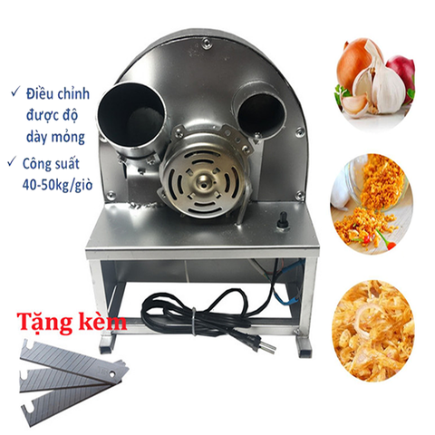 Máy thái hành tỏi sả motor điện tiện dụng, tiết kiệm chi phí, dễ dàng vệ sinh